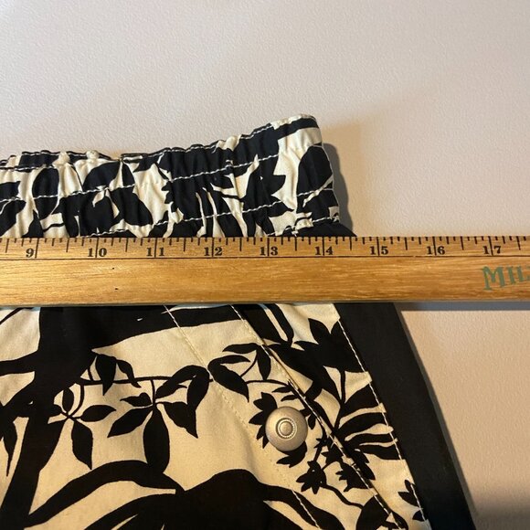 Maeve Anthropologie Women XS Floral Pant Panther Cat Black Cream Boho Tapered - Picture 7 of 10